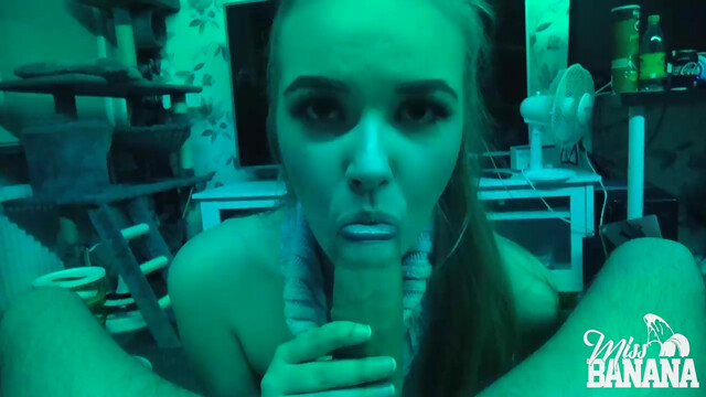 Sucking cock and touching myself in the dark