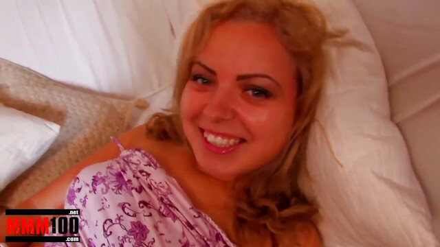 Chubby young blonde slut b. double penetration by 2 good cocks