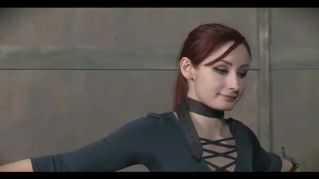 bondage fetish - Redhead bitch gets facefucked - http://GIFALT.COM - bdsm rough sex