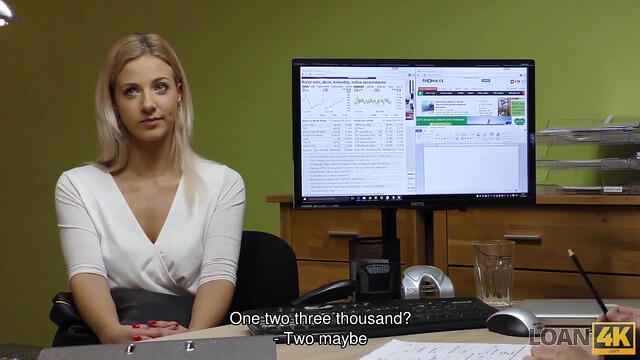 LOAN4K. Young slut has no money but her sexuality saves her again