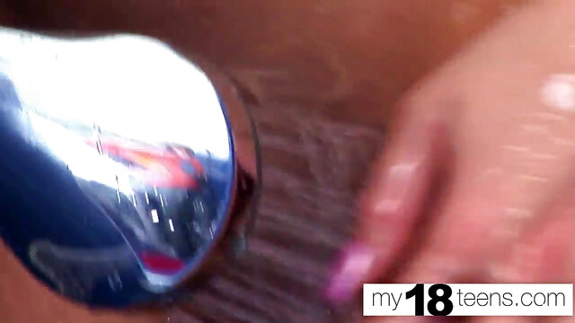 MY18TEENS - Blonde Play Pussy in bathroom - Amateur Solo