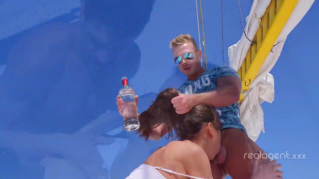 Russian girls hardcore orgy on the boat