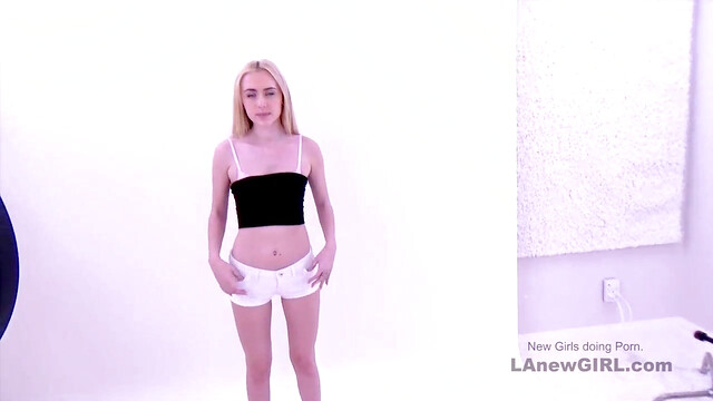New teen 19 gets ass filled with cum at photoshoot casting