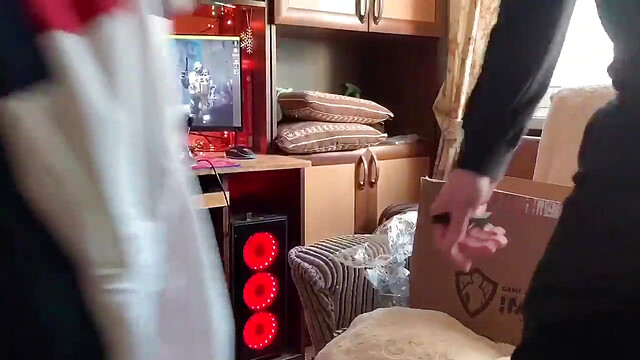 Delivery IMBA ENERGY turned into anal sex blonde