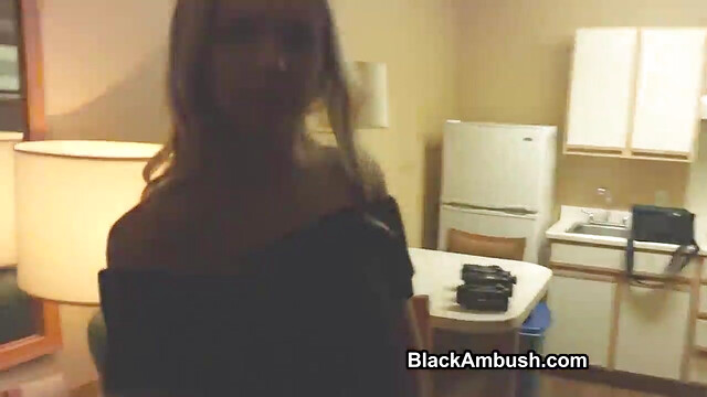 Blonde Teen Ambushed by huge Black Man