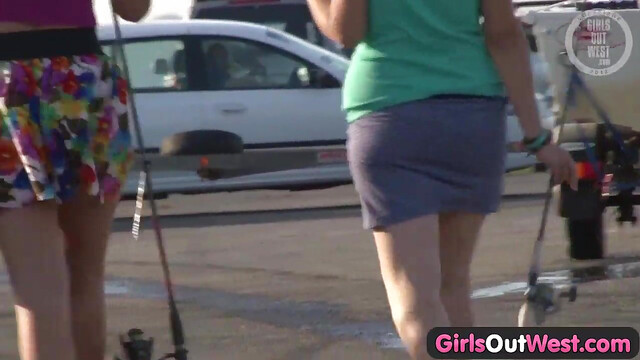 Girls Out West - Cute plump lesbians with hairy cunts