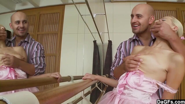 Blonde Ballerina Ballet Barre Fucking