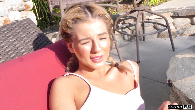 hot teen blonde bella rose fucks her step f. because she is a whore