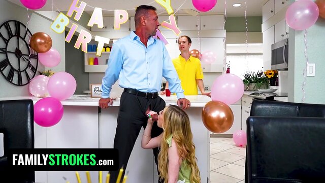 Deviant Stepdaddy Deflowers His Teen Step Daughter On Her 18th Birthday - XXX Clip