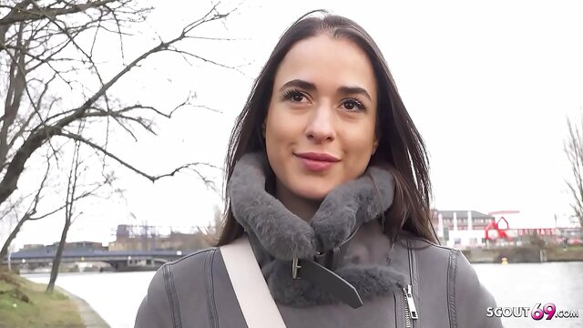 Slutty German Scout Babe with Big Ass and Saggy Tits Gets Rough Fucked at Casting