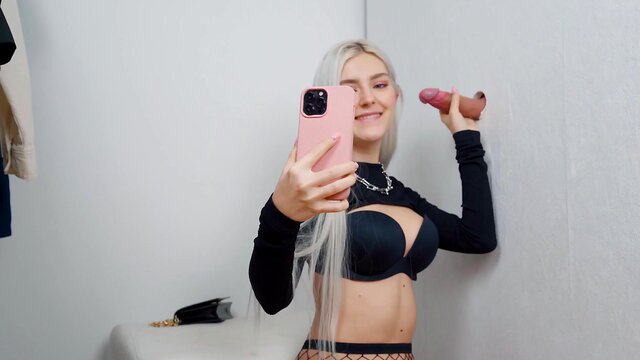 Eva Gets Fucked Hard at a Gloryhole, Sucks Cock Like a Pro