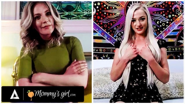 Horny Student Abroad Gets Wild While Pleasuring Herself on Video Call with Stepmom