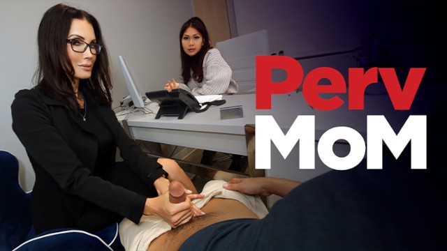 She Fucks Her Horny Stepson Hard While Working, Getting Him Off Vigorously