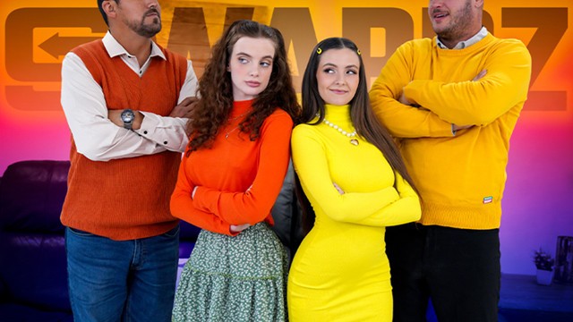 Horny Stepdad Fucks Perky Teen & Her Sexy Friends In Steamy Group Orgy Scene