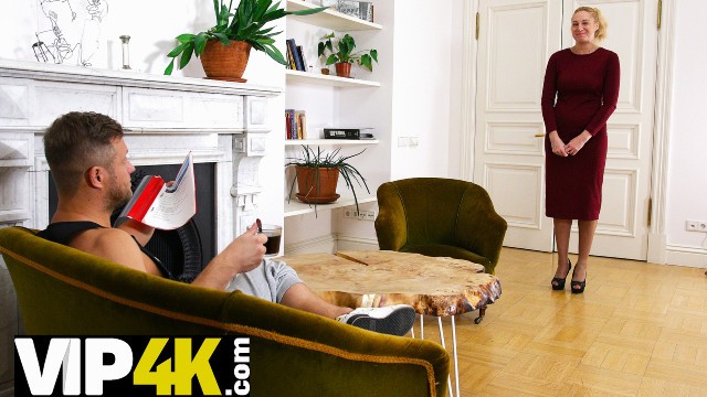 Mature maid getting discovered then fucked by horny stud