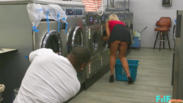 FILF - MILF Katie Morgan Takes Multiple Loads At The Laundromat