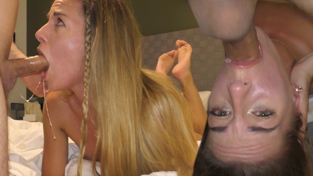 Spring Break College Girl Gets Her First Throatpie And Begs For More Rough Fun