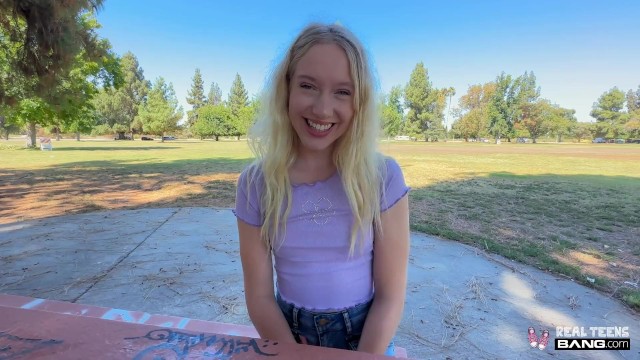 Blonde Coed Gal Flashing Perky Tits and Sucking Dick in Public with Loving Thrills
