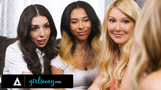 Stepdaughter tempted by recruiters as mom watches lesbian seduction unfold