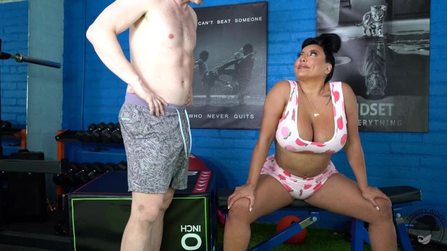 Huge Ass Latina Milf With Giant Tits Fucks Big Cock Stud At The Gym
