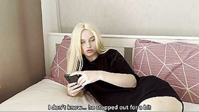 Sexy Blonde Wife Anxiously Craving Young Stud's Loving Deep Thrusts