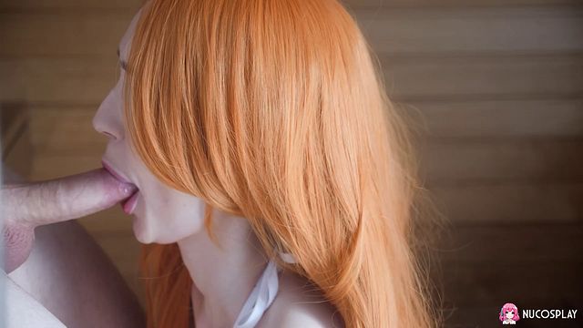 Riding my sexy redhead slut hard till she creams all over my big cock